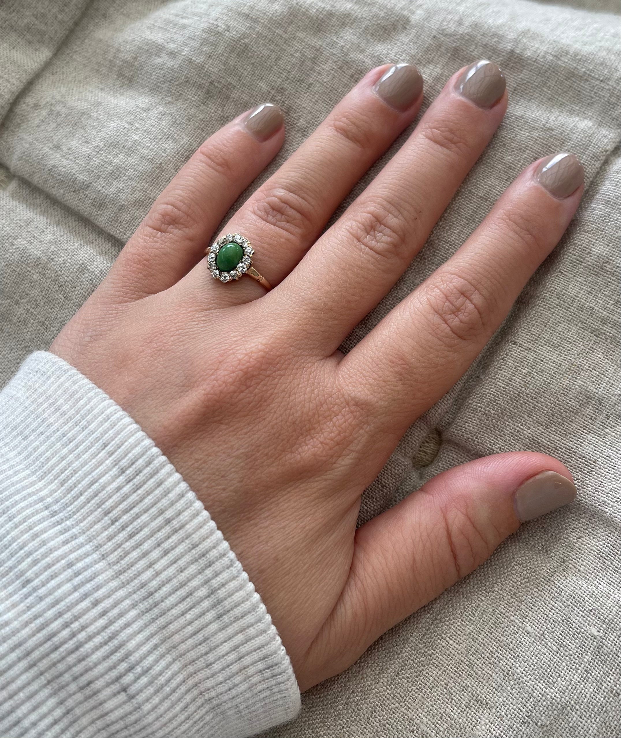 Turquoise and 2025 diamond engagement ring