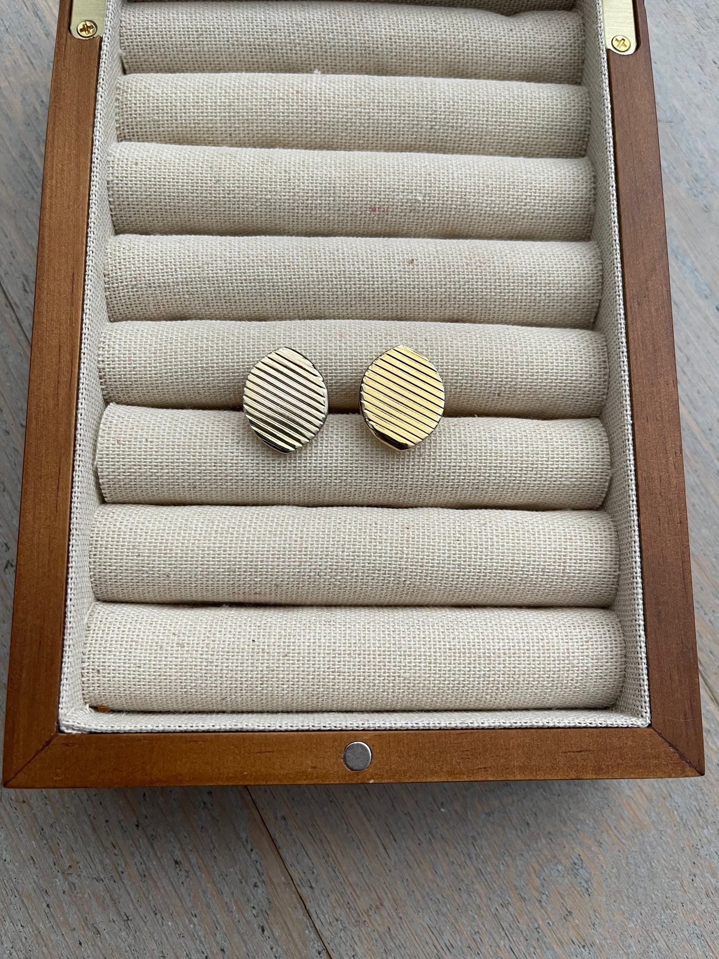 'Ezra' Stripy Vintage Cufflinks