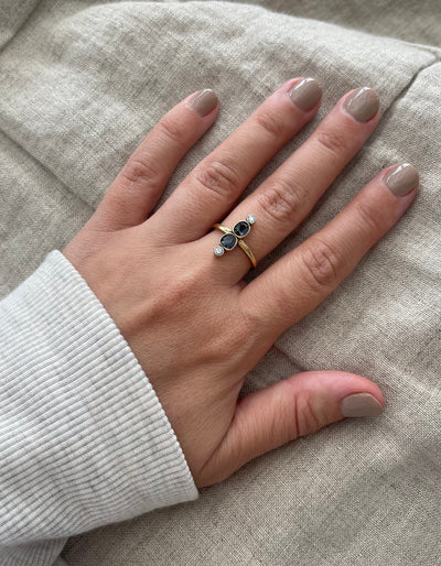 'Otillie' Edwardian 18ct Sapphire and Diamond Ring