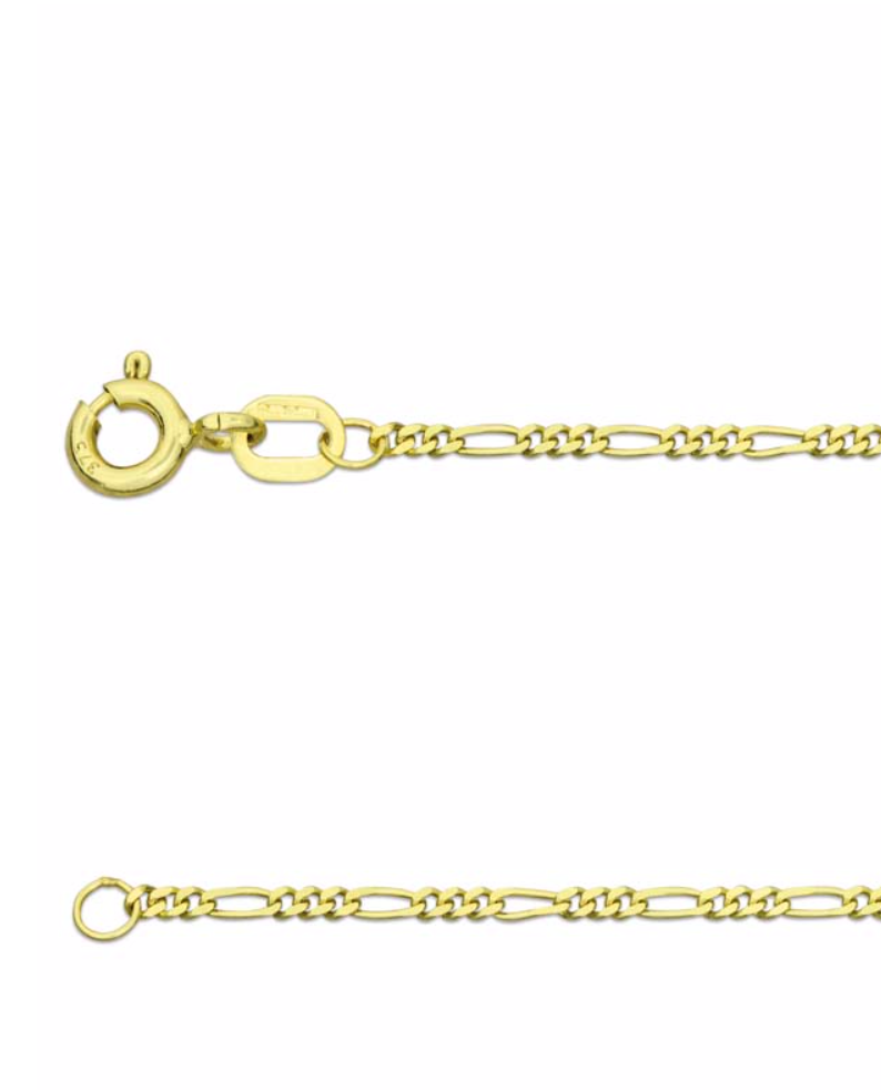 'Gabriella' 9ct Yellow Gold Figaro Chain 18"