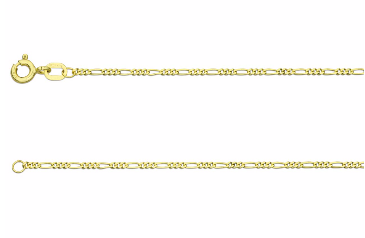 'Gabriella' 9ct Yellow Gold Figaro Chain 18"