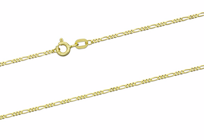 'Gabriella' 9ct Yellow Gold Figaro Chain 18"