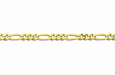 'Gabriella' 9ct Yellow Gold Figaro Chain 18"