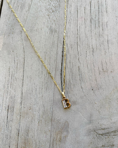 'Betsy' 9ct Gold Vintage Diamond Set B Charm