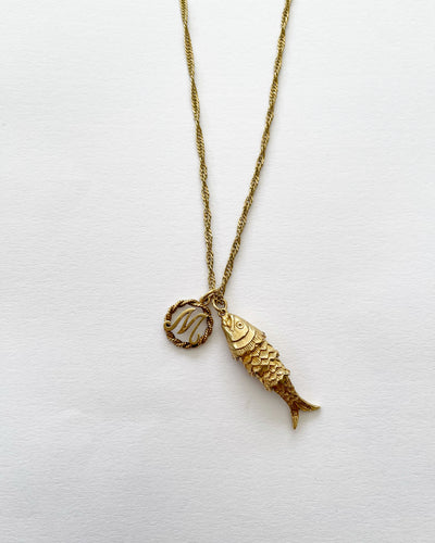 'Francesca' 9ct Gold Vintage Fish Charm