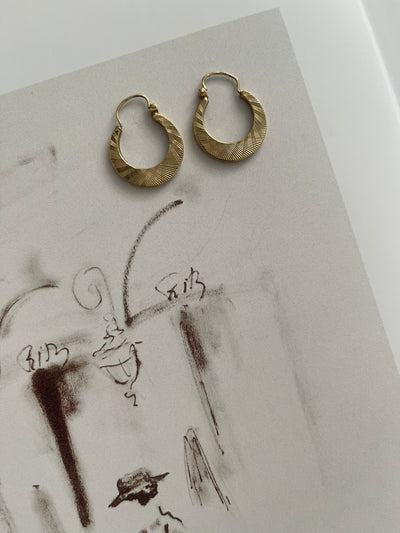 'Lucy' Vintage Engraved Hoops