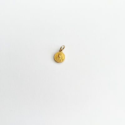 'Cece' 9ct Teeny Tiny Vintage Gold St Christopher Charm