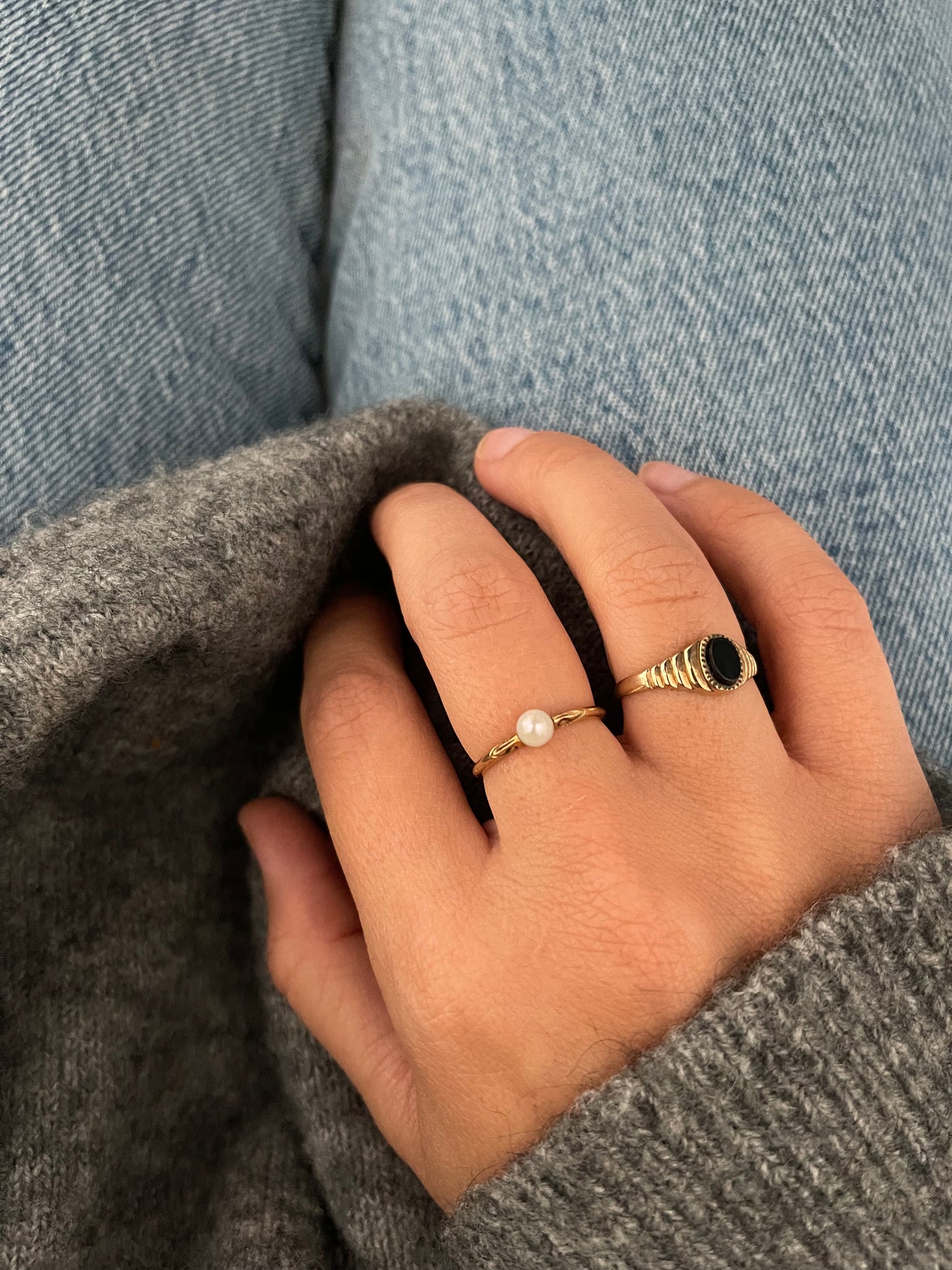 'Olivia' 18ct Gold Single Pearl Ring