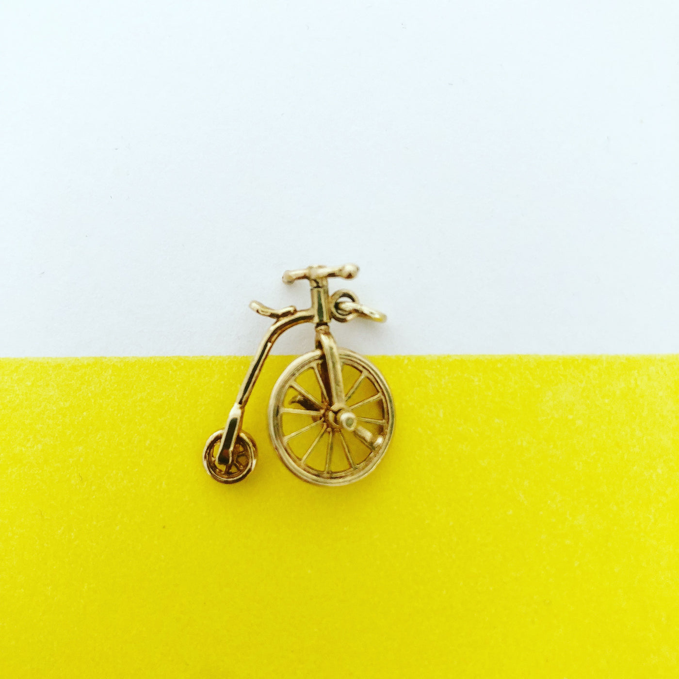 'Penny' 9ct Vintage Gold Pennyfarthing Charm