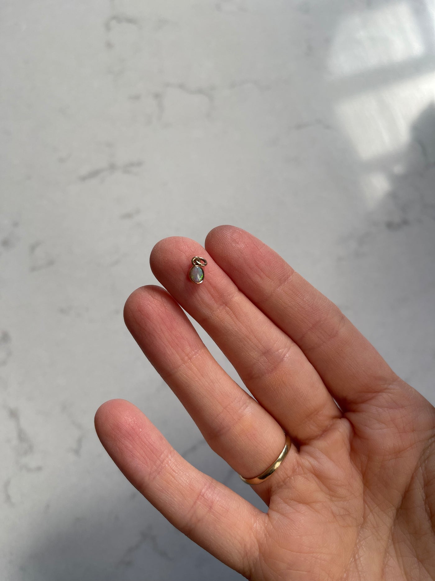 'Mia' 9ct Teeny Tiny Victorian Opal Charm