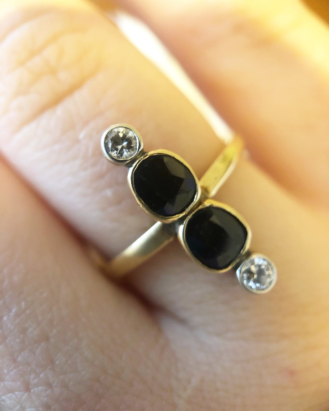 'Otillie' Edwardian 18ct Sapphire and Diamond Ring
