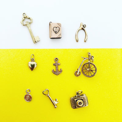 'Penny' 9ct Vintage Gold Pennyfarthing Charm