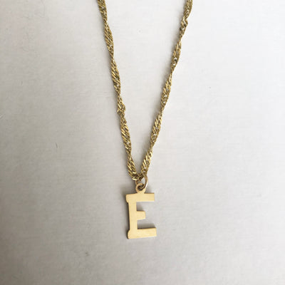 'Eleanor' 9ct Vintage Gold E Charm